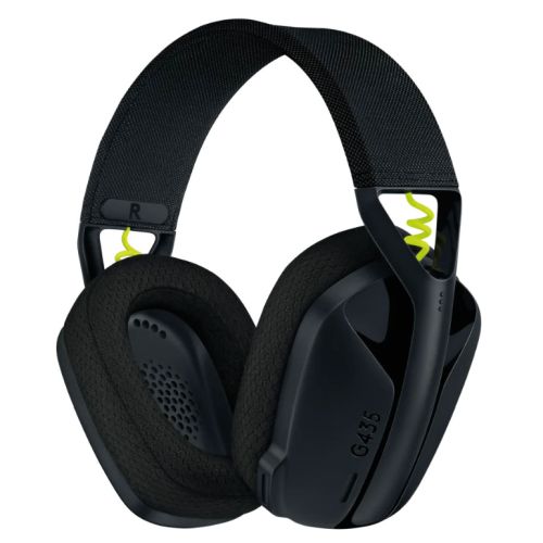 Logitech LIGHTSPEED G435 Ultra-Lightweight Wireless Gaming Headset, LIGHTSPEED/Bluetooth/USB-C, 40mm drivers, Beamforming Mics, Black/Yellow Logitech LIGHTSPEED G435 Ultra-Lightweight Wireless Gaming Headset, LIGHTSPEED/Bluetooth/USB-C, 40mm drivers, Beamforming Mics, Black/Yellow
